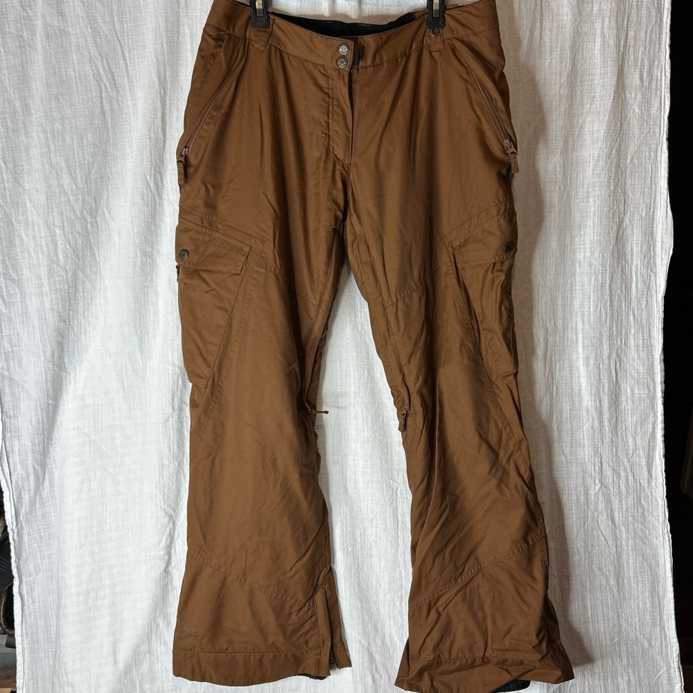 PWDR ROOM Men's Brown Ski Utility fully lined ski snow Cargo Pants MSRP $166